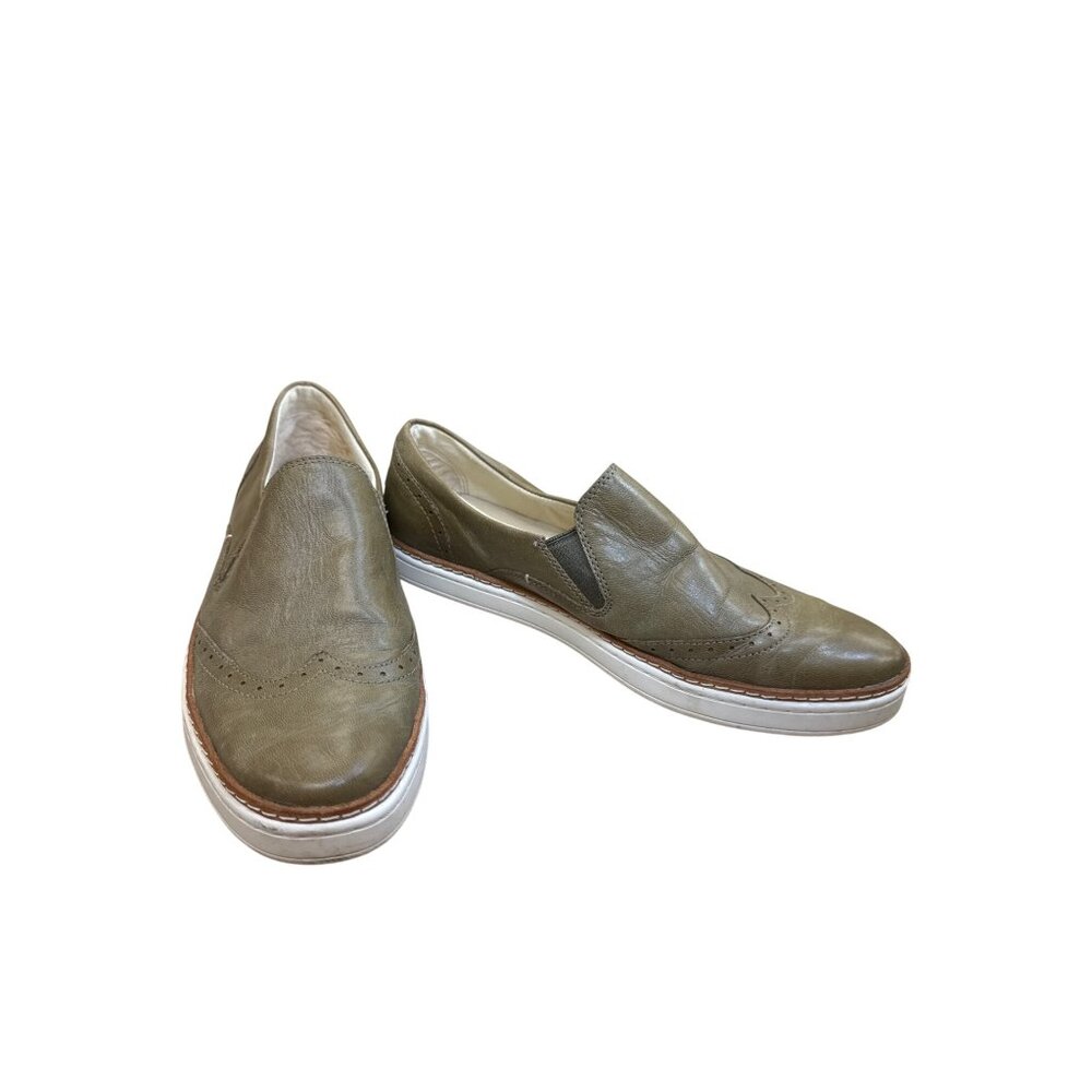Ugg Womens Green Leather Slip-On Loafers Shoes Size 8 SKU8133